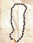 Vintage Venetian Chevron African Trade Bead Strand 40 Bead Necklace Rare