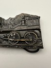 Vintage 1977 Railroad Train Steam Locomotive Vtg Brass Belt Buckle Made In Usa