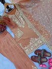 New Designer Silk Kurta Palazzo With Dupatta For Wedding   Party Wear