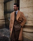  Men s Winter Woolen Warm Long Coat Offfice Business Wide Lapel Trench Coats