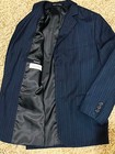 Calvin Klein Boys Pinstripe Suit Jacket Size 10 Navy