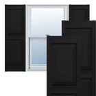 Edge 12 In  X 39 In  Raised Panel Vinyl Exterior Shutters Pair In  002 Builders