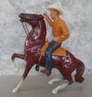 Vintage 1950s Hartland Cheyenne On Chestnut Semi-rearing Horse W Saddle Hat Box