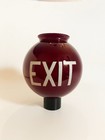 Vintage Ruby Red Glass Exit Globe     Theater   Industrial Emergency Lighting Nice