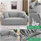 Sofa Cover  Solid Color Slipcover Armchair Cover Elastic Protector 1 2 3 4 Seat
