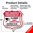 Video Surveillance Shield Sign This Property Protected By 24 Shield Shaped Sign