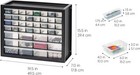 Us Screw Organizer  Hardware Storage Organizer  44 Drawer Parts Cabinet  Plastic