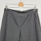 Theory Max C Gray Stretch Wool Mid Rise Bootcut Flare Trousers Dress Pant Size 8