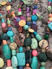 Stone Trade Beads 10 Large Strands In Lot Year Unknown Bundle Of Vintage Heavy