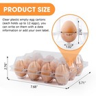 100 Pack Plastic Egg Cartons Cheap Bulk 1 Dozen Clear Empty Egg Cartons For C   