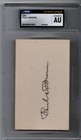 Paul Brown Signed Cut index - Cgc jsa Slabbed certified -browns Pro Football Hof