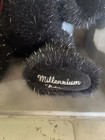 Vtg Boxed Millennium 2000 Dan Dee Teddy Bear Black Silver Gold Plush 1st Edition
