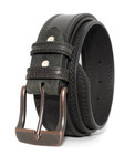 Men s Genuine Full Grain Buffalo Leather Belt Casual Amish Usa Handmade Stitched
