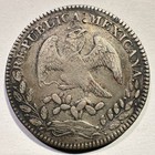 1867-pi Ps San Luis Potosi Mexico 8 Reales Silver Cap And Rays Scarce Date