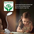 Battery Operated Clip On Reading Lamp With 3 Brightness Level  Usb Rechargeable