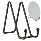 2 Pack 6 Inch Plate Stands For Display Black Iron Plate Holder Display Stand