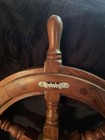 Nautical 18   Inch Wooden   Brass Ship Wheel Vintage Home wall Collectible Decor