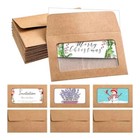20pcs Vintage Envelopes With Clear Window  Handmade Envelope For Valentine