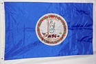 New Virginia State Flag 3x5ft  Embroidered Seal Durable Polyester Brass Grommets