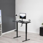 Vivo Manual Height Adjustable 43 X 24 Inch Stand Up Desk  Black Solid One-piece
