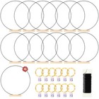 12 Pack Floral Hoop With Stand And Led Fairy Lights 16 Inch 16 Inches Black