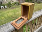 Antique Small Primitive Wood And Glass Hinged Specimen Box