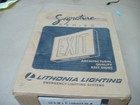Emergency Led Exit Sign Red Letters Lesw1r 120 277 El N Lithonia  258958   806