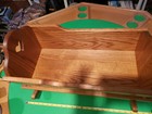 Vintage Oak Wooden Baby Doll Rocking Crib Cradle Handmade Wood 23  Long Ex Cond 