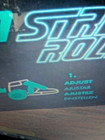 Neon blue Street Roller Skates  adjustable w  Light Up Wheels new damaged Box