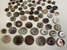 Lot Of Vtg Antique Smoke And Gray Mother Of Pearl Mop Buttons