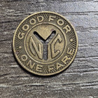 New York City Transit Authority  Subway Token     good For One Fare Pb2372