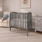 Dream On Me 2-in-1 Compact Mini Baby Crib Storm Grey Foldable 1    Mattress Pad