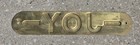 Vintage 16    Solid Brass Joy Coal Mining Sign Raised Black Industrial Plate