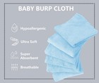 8 Pack Large Burp Cloths For Baby - 20  By 10  Ultra 8 Piece Set  Aquamarine 