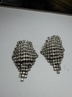 Beautiful Vintage Sparkling Rhinestone Shoe Buckle Triangle Curved Shape 2 1 4 