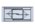 Tentandtable Rectangle Plastic Banquet Table  White  48 In
