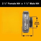 Mustang Aluminum 2 1 2  Female Nh To 1 1 2  Male Nh Fire Hose Adapter