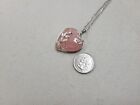 Rose Quartz Crystal Heart Necklace Charged Natural Healing Gemstone Jewelry