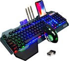 Wireless Gaming Keyboard And Mouse rainbow Backlit Rechargeable Keyboard Mous   