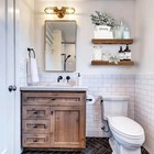 Qeeig Bathroom Floating Shelves 15 7 Rustic Brown Set Of 2