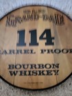 Vintage Woodold Grand Dad 114 Barrel Proof Bourbon Whiskey Sign Barrel Top 15 