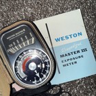 Weston Master Iii Universal Exposure Meter W  Leather Carry Case   Manual Works 