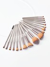 18pcs Pro Champagne Cosmetic Eyebrow Shadow Makeup Brush Set Pouch Bag Brushes