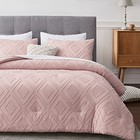 Boho Comforter Set rhombus Tufted Size Comforter Set With Queen Blush Pink