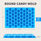 4 Pack Silicone Gummy Candy Molds 220 Cavities Baking Chocolate Mold Set