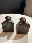Vintage Metal Dog Bookends