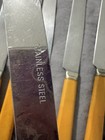 Vintage Stainless Steel Bakelite Silverware utensils Flatware 8 Knives  8 Forks
