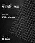 Hardware Cloth 1 4 Inch 48 X 50 Ft 23-gauge - Hot-dip Galvanized After Weldin   