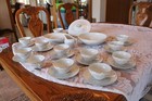 Harmony House China Vintage Scroll Pattern 27 Piece Dinnerware Grouping