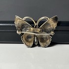 Vintage Cini  Sterling Silver Enamel Butterfly Brooch  pin And Pendant Combo